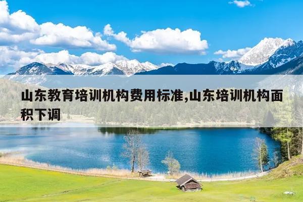 山东教育培训机构费用标准,山东培训机构面积下调