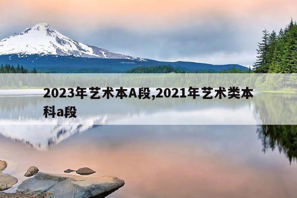 2023年艺术本A段,2021年艺术类本科a段